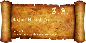 Bajor Mikeás névjegykártya